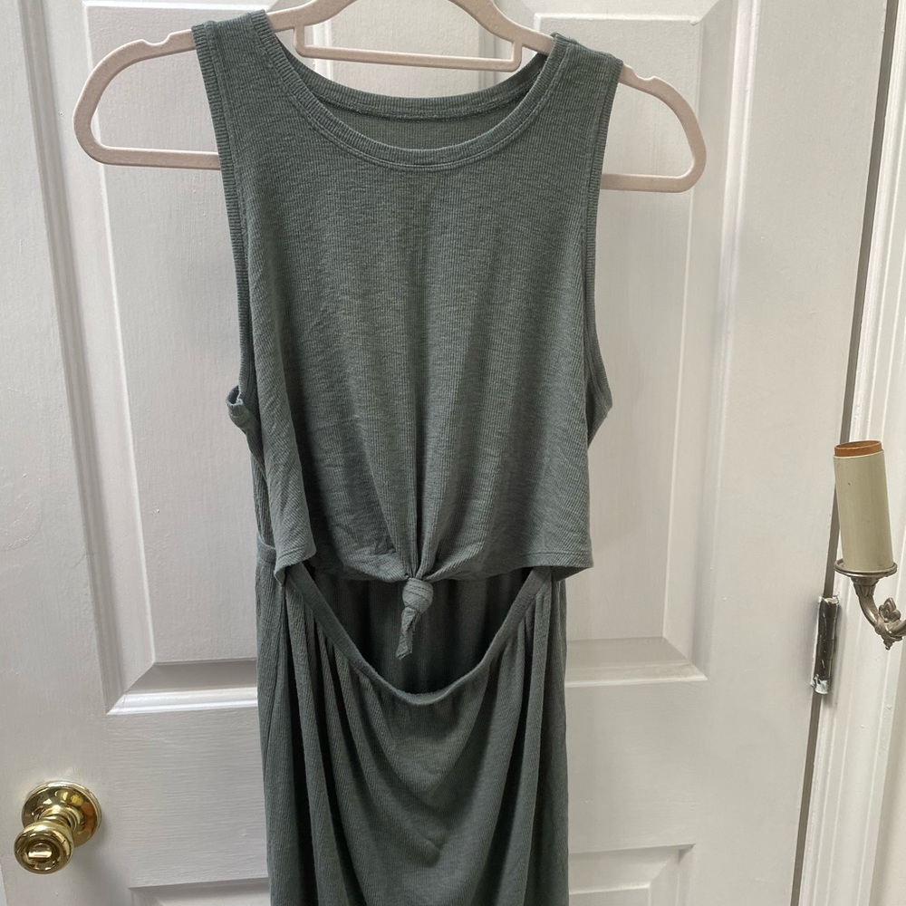 Aerie Cutout Knotted-front Dress